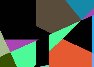 Geometrik soyutlama üretken sanat arkaplan çizimi