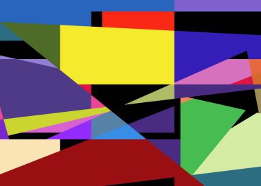 Geometrik soyutlama üretken sanat arkaplan çizimi