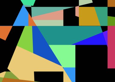 Geometrik soyutlama üretken sanat arkaplan çizimi