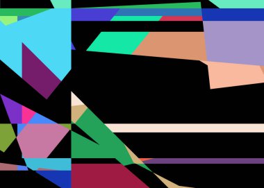 Geometrik soyutlama üretken sanat arkaplan çizimi