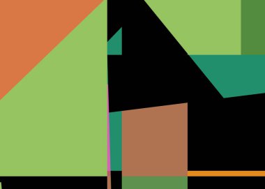 Geometrik soyutlama üretken sanat arkaplan çizimi