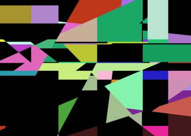 Geometrik soyutlama üretken sanat arkaplan çizimi