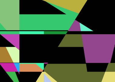 Geometrik soyutlama üretken sanat arkaplan çizimi