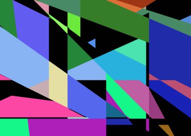 Geometrik soyutlama üretken sanat arkaplan çizimi