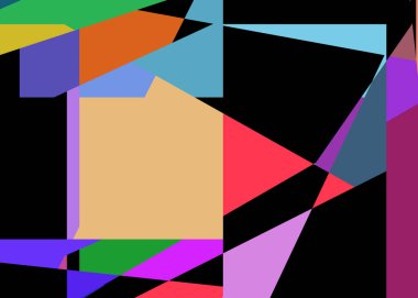 Geometrik soyutlama üretken sanat arkaplan çizimi