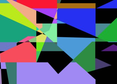 Geometrik soyutlama üretken sanat arkaplan çizimi