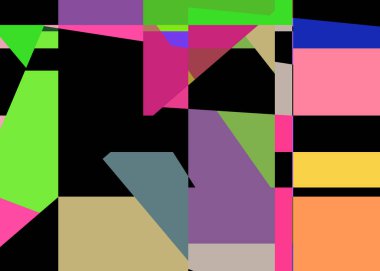 Geometrik soyutlama üretken sanat arkaplan çizimi