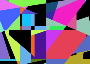 Geometrik soyutlama üretken sanat arkaplan çizimi