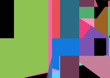 Geometrik soyutlama üretken sanat arkaplan çizimi