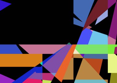 Geometrik soyutlama üretken sanat arkaplan çizimi