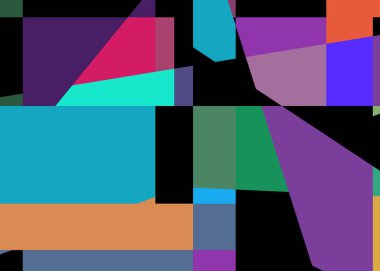 Geometrik soyutlama üretken sanat arkaplan çizimi