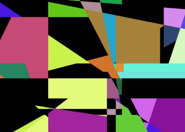 Geometrik soyutlama üretken sanat arkaplan çizimi