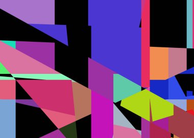 Geometrik soyutlama üretken sanat arkaplan çizimi