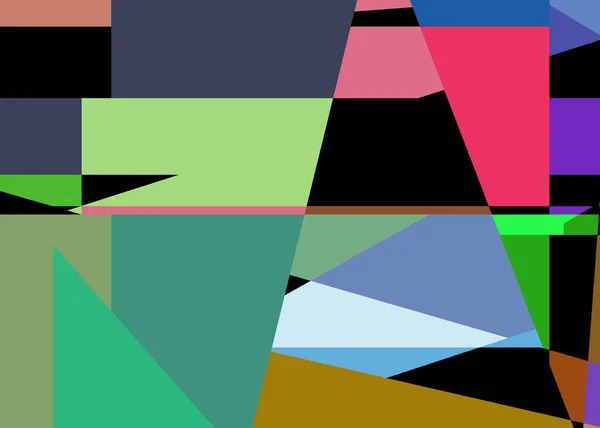 Geometric Abstraction Generative Art Background Art Illustration —  Vetores de Stock