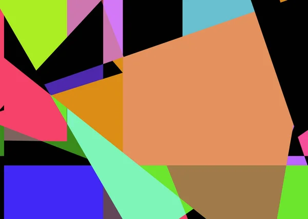 Geometric Abstraction Generative Art Background Art Illustration — Stockvektor