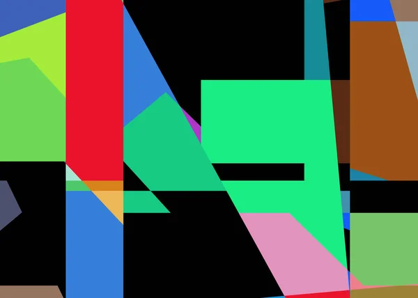 Geometric Abstraction Generative Art Background Art Illustration — Stockový vektor