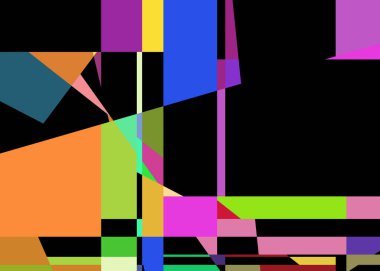 Geometrik soyutlama üretken sanat arkaplan çizimi