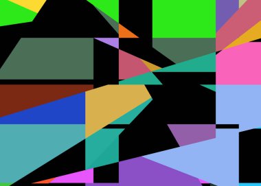 Geometrik soyutlama üretken sanat arkaplan çizimi