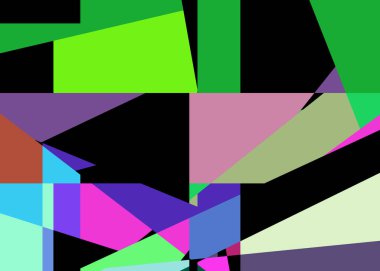 Geometrik soyutlama üretken sanat arkaplan çizimi