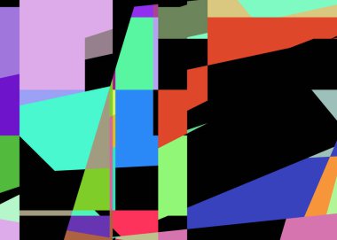 Geometrik soyutlama üretken sanat arkaplan çizimi