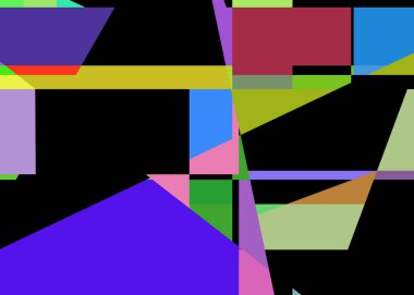 Geometrik soyutlama üretken sanat arkaplan çizimi