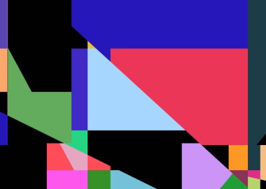 Geometrik soyutlama üretken sanat arkaplan çizimi