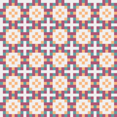 Soyut çapraz desenli üretken hesaplama sanatı çizimi