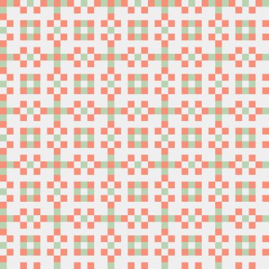 Soyut çapraz desenli üretken hesaplama sanatı çizimi