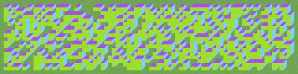 Edward Zajec 'in 1971' deki Il Cubo 'sunun uygulanması. Esasen 8 taştan oluşan bir Truchet fayans seti ve yerleştirme sanatı illüstrasyonu için kurallar