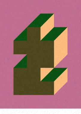 Edward Zajec 'in 1971' deki Il Cubo 'sunun uygulanması. Esasen 8 taştan oluşan bir Truchet fayans seti ve yerleştirme sanatı illüstrasyonu için kurallar