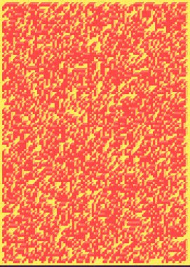 Edward Zajec 'in 1971' deki Il Cubo 'sunun uygulanması. Esasen 8 taştan oluşan bir Truchet fayans seti ve yerleştirme sanatı illüstrasyonu için kurallar