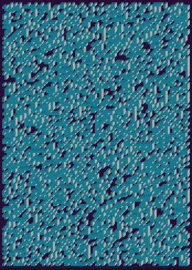 Edward Zajec 'in 1971' deki Il Cubo 'sunun uygulanması. Esasen 8 taştan oluşan bir Truchet fayans seti ve yerleştirme sanatı illüstrasyonu için kurallar