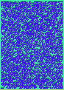 Edward Zajec 'in 1971' deki Il Cubo 'sunun uygulanması. Esasen 8 taştan oluşan bir Truchet fayans seti ve yerleştirme sanatı illüstrasyonu için kurallar