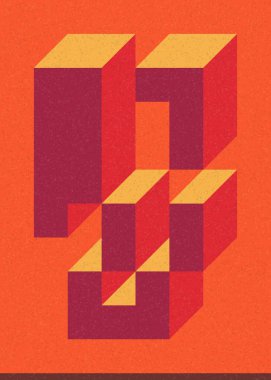 Edward Zajec 'in 1971' deki Il Cubo 'sunun uygulanması. Esasen 8 taştan oluşan bir Truchet fayans seti ve yerleştirme sanatı illüstrasyonu için kurallar