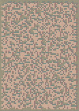 Edward Zajec 'in 1971' deki Il Cubo 'sunun uygulanması. Esasen 8 taştan oluşan bir Truchet fayans seti ve yerleştirme sanatı illüstrasyonu için kurallar