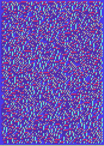 Edward Zajec 'in 1971' deki Il Cubo 'sunun uygulanması. Esasen 8 taştan oluşan bir Truchet fayans seti ve yerleştirme sanatı illüstrasyonu için kurallar