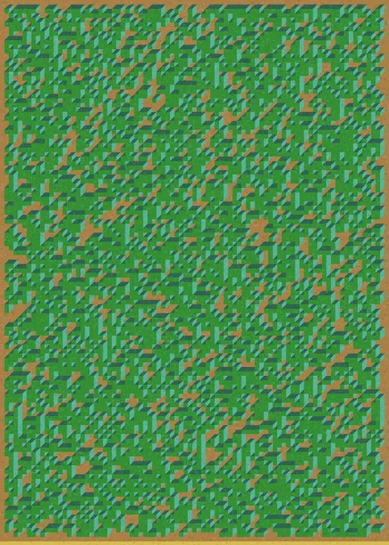 Edward Zajec 'in 1971' deki Il Cubo 'sunun uygulanması. Esasen 8 taştan oluşan bir Truchet fayans seti ve yerleştirme sanatı illüstrasyonu için kurallar