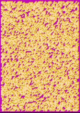 Edward Zajec 'in 1971' deki Il Cubo 'sunun uygulanması. Esasen 8 taştan oluşan bir Truchet fayans seti ve yerleştirme sanatı illüstrasyonu için kurallar