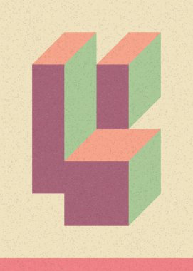 Edward Zajec 'in 1971' deki Il Cubo 'sunun uygulanması. Esasen 8 taştan oluşan bir Truchet fayans seti ve yerleştirme sanatı illüstrasyonu için kurallar