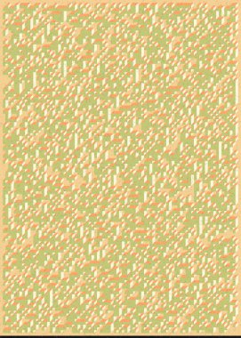 Edward Zajec 'in 1971' deki Il Cubo 'sunun uygulanması. Esasen 8 taştan oluşan bir Truchet fayans seti ve yerleştirme sanatı illüstrasyonu için kurallar