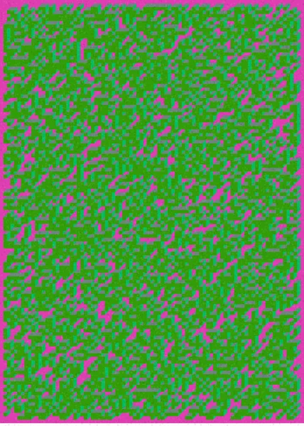 Edward Zajec 'in 1971' deki Il Cubo 'sunun uygulanması. Esasen 8 taştan oluşan bir Truchet fayans seti ve yerleştirme sanatı illüstrasyonu için kurallar