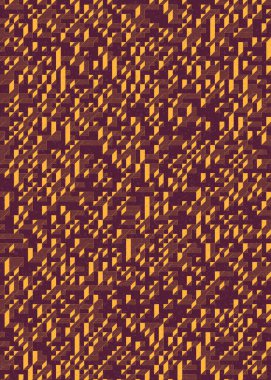 Edward Zajec 'in 1971' deki Il Cubo 'sunun uygulanması. Esasen 8 taştan oluşan bir Truchet fayans seti ve yerleştirme sanatı illüstrasyonu için kurallar