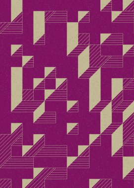 Edward Zajec 'in 1971' deki Il Cubo 'sunun uygulanması. Esasen 8 taştan oluşan bir Truchet fayans seti ve yerleştirme sanatı illüstrasyonu için kurallar