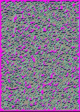 Edward Zajec 'in 1971' deki Il Cubo 'sunun uygulanması. Esasen 8 taştan oluşan bir Truchet fayans seti ve yerleştirme sanatı illüstrasyonu için kurallar