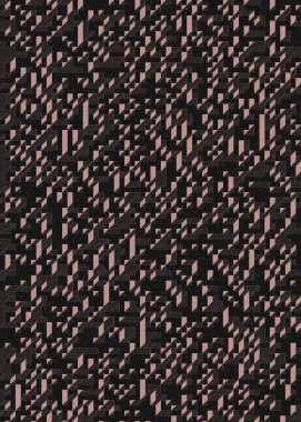 Edward Zajec 'in 1971' deki Il Cubo 'sunun uygulanması. Esasen 8 taştan oluşan bir Truchet fayans seti ve yerleştirme sanatı illüstrasyonu için kurallar