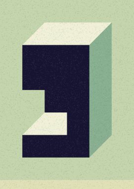 Edward Zajec 'in 1971' deki Il Cubo 'sunun uygulanması. Esasen 8 taştan oluşan bir Truchet fayans seti ve yerleştirme sanatı illüstrasyonu için kurallar