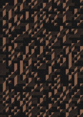 Edward Zajec 'in 1971' deki Il Cubo 'sunun uygulanması. Esasen 8 taştan oluşan bir Truchet fayans seti ve yerleştirme sanatı illüstrasyonu için kurallar