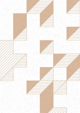 Edward Zajec 'in 1971' deki Il Cubo 'sunun uygulanması. Esasen 8 taştan oluşan bir Truchet fayans seti ve yerleştirme sanatı illüstrasyonu için kurallar