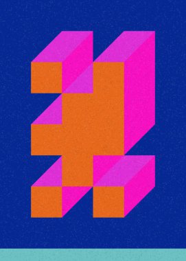 Edward Zajec 'in 1971' deki Il Cubo 'sunun uygulanması. Esasen 8 taştan oluşan bir Truchet fayans seti ve yerleştirme sanatı illüstrasyonu için kurallar