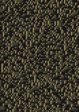 Edward Zajec 'in 1971' deki Il Cubo 'sunun uygulanması. Esasen 8 taştan oluşan bir Truchet fayans seti ve yerleştirme sanatı illüstrasyonu için kurallar